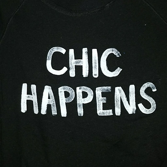 Black Long Sleeve (chic happens) size: sml - Picture 2 of 6